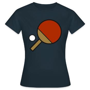 Tennis de table tennis de table battes de tennis de table - T-shirt Femme - marine - Devant - AI Model Female 172 dark (172cm)