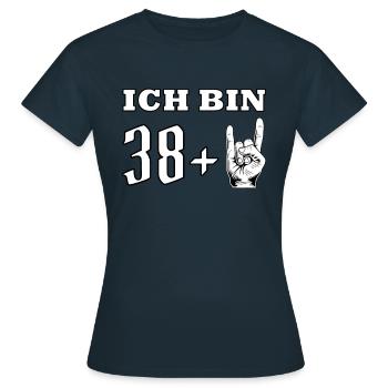 40. Geburtstag Heavy Metal und Rock Fan Metalhead - Frauen T-Shirt - Navy - Vorne - AI Model Female 172 dark (172cm)
