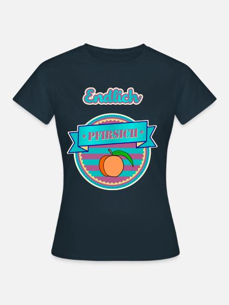 Endlich Pfirsich - Shirt 40. Geburtstag Shirt 40 - Frauen T-Shirt - Navy