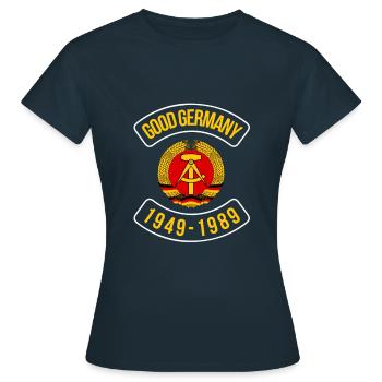 DDR Good Allemagne - T-shirt Femme - marine - Devant - AI Model Female 172 dark (172cm)