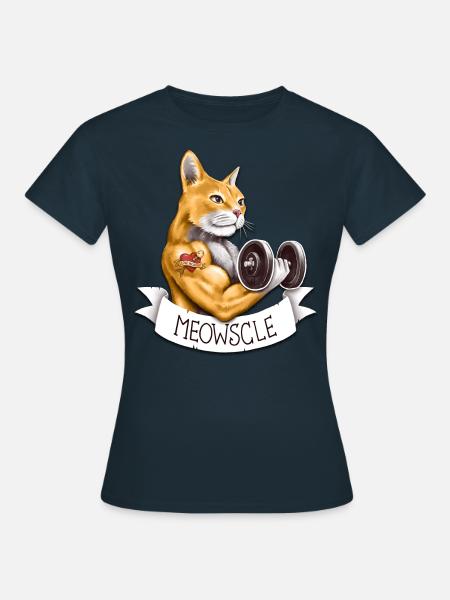 Meowscle - Women's T-Shirt - navy