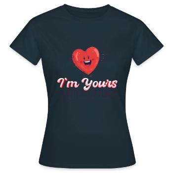 Je suis à toi Je suis à toi pas d’échange - T-shirt Femme - marine - Devant - AI Model Female 172 dark (172cm)