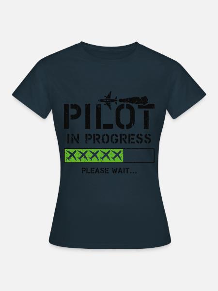 Future Airplane Pilot Son Grandson Aviation Flying - Frauen T-Shirt - Navy