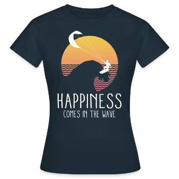Wellenreiter - Frauen T-Shirt - Navy - Vorne - AI Model Female 172 dark (172cm)