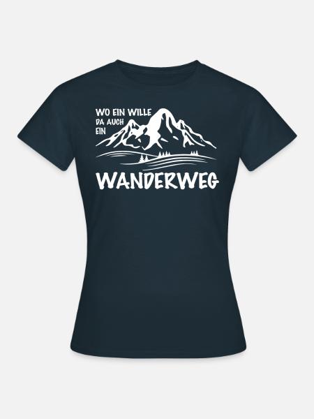 Wandern in den Bergen - Frauen T-Shirt - Navy