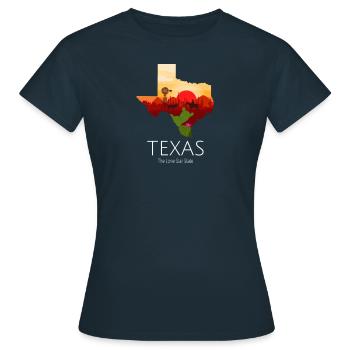 Texas Proud State Motto The Lone Star State - T-shirt Femme - marine - Devant - AI Model Female 172 dark (172cm)
