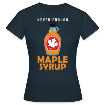 Jamais assez de sirop d'érable - T-shirt Femme - marine - Devant - AI Model Female 172 dark (172cm)