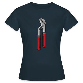Pinces de pompes à eau - T-shirt Femme - marine - Devant - AI Model Female 172 dark (172cm)