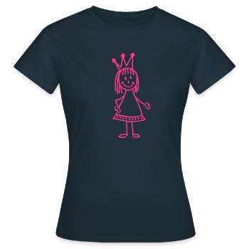 Princess - Women's T-Shirt - navy - Front - AI Model Female 172 dark (172cm)