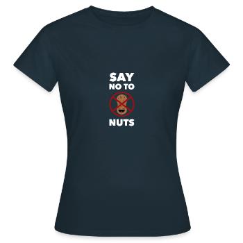 Allergy Nut Allergy Awareness Gift - Women's T-Shirt - navy - Front - AI Model Female 172 dark (172cm)