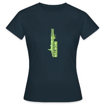 Malerei Morten - Frauen T-Shirt - Navy - Vorne - AI Model Female 172 dark (172cm)