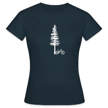 VTT VTT Downhill Enduro Vélo Vélo Arbre - T-shirt Femme - marine - Devant - AI Model Female 172 dark (172cm)