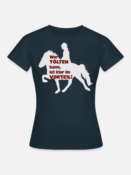 Tölt Tölten Isländer Islandpferd - Frauen T-Shirt - Navy