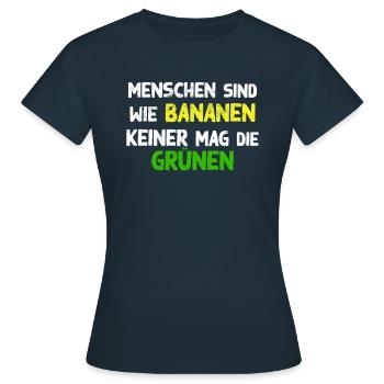 gegen linke grüne Politik grün nein Danke - Frauen T-Shirt - Navy - Vorne - AI Model Female 172 dark (172cm)