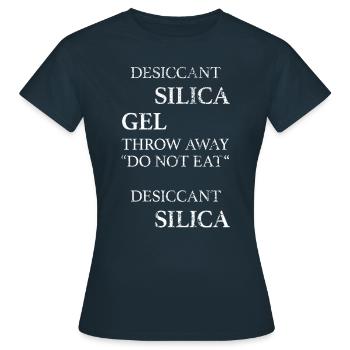 Gel de silice déshydratant Meme Ne pas manger de - T-shirt Femme - marine - Devant - AI Model Female 172 dark (172cm)