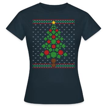RPG Jeu de plateau Noël Pen & Paper Game Master - T-shirt Femme - marine - Devant - AI Model Female 172 dark (172cm)