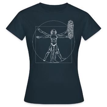 Meilleur kebab Shawarma avec tout le kebab - T-shirt Femme - marine - Devant - AI Model Female 172 dark (172cm)