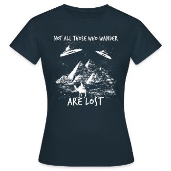 Mystère OVNI Anciens astronautes Uap Ufo - T-shirt Femme - marine - Devant - AI Model Female 172 dark (172cm)