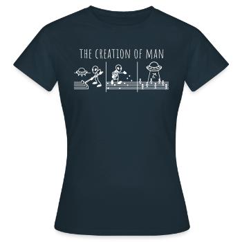 Mystère OVNI Anciens astronautes Uap Ufo - T-shirt Femme - marine - Devant - AI Model Female 172 dark (172cm)