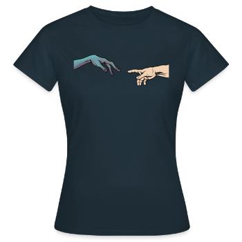 Alien Contact OVNI Aliens - T-shirt Femme - marine - Devant - AI Model Female 172 dark (172cm)