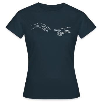 Alien Contact OVNI Aliens - T-shirt Femme - marine - Devant - AI Model Female 172 dark (172cm)