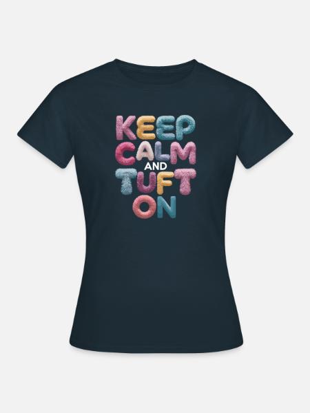 Diy-teppich Lustiger Teppich Tufting - Frauen T-Shirt - Navy