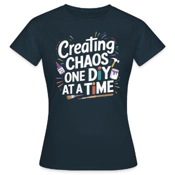 Cool Diy Queen of DIY Crafts - Women's T-Shirt - navy - Front - AI Model Female 172 dark (172cm)