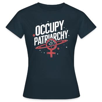 Occupy Patriarchy Feminist Empowerment - Frauen T-Shirt - Navy - Vorne - AI Model Female 172 dark (172cm)