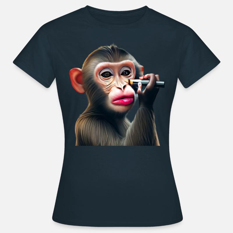 Make-up monkey - Women's T-Shirt - navy