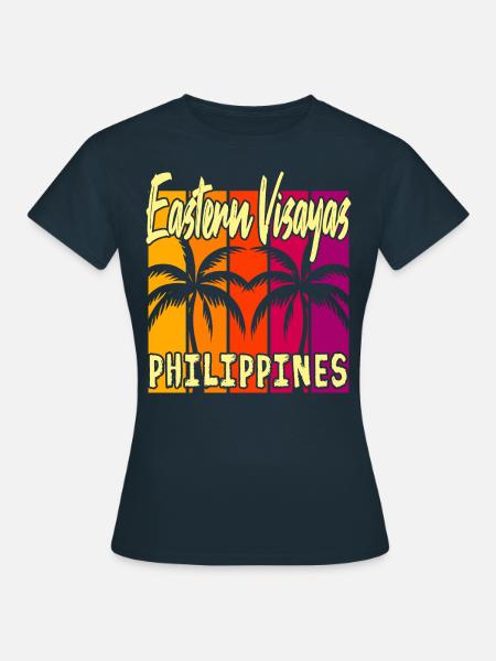 Sonnenuntergang in den Eastern Visayas - Frauen T-Shirt - Navy