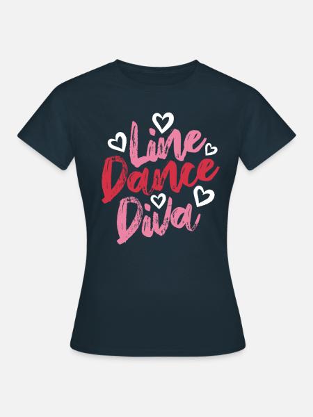 Linedance Diva - Linedancing Countrymusic - Frauen T-Shirt - Navy