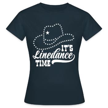Line Dance Linedance Country Fan - Regalo - Maglietta da donna - navy - Fronte - AI Model Female 172 dark (172cm)