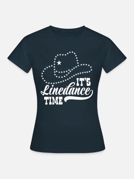 Linedance Linedancing Country Fan - Geschenk - Frauen T-Shirt - Navy