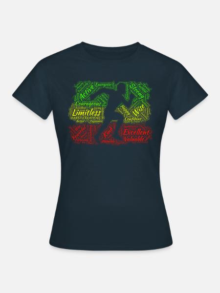 Schwarzer Mann - Frauen T-Shirt - Navy