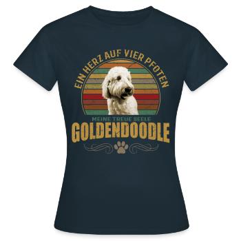 Golden Doodle - Frauen T-Shirt - Navy - Vorne - AI Model Female 172 dark (172cm)