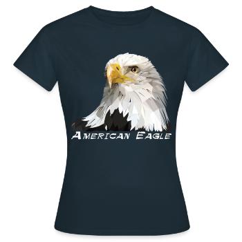 Bald eagle - Women's T-Shirt - navy - Front - AI Model Female 172 dark (172cm)