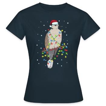 Turteltaube Tauben Weihnachtsoutfit Taubenzüchter - Frauen T-Shirt - Navy - Vorne - AI Model Female 172 dark (172cm)