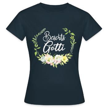 Beschts Gotti Schweiz Patentante fragen Patin - Frauen T-Shirt - Navy - Vorne - AI Model Female 172 dark (172cm)