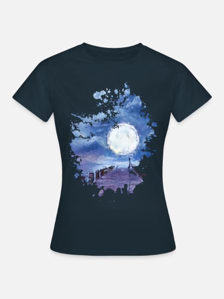 Mond - Frauen T-Shirt - Navy