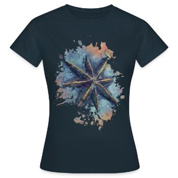 Kompass - Frauen T-Shirt - Navy - Vorne - AI Model Female 172 dark (172cm)