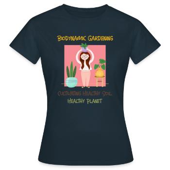 Cultivating Healthy Soil, Healthy Planet - Women's T-Shirt - navy - Front - AI Model Female 172 dark (172cm)