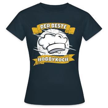 Der Beste Hobbykoch - Frauen T-Shirt - Navy - Vorne - AI Model Female 172 dark (172cm)