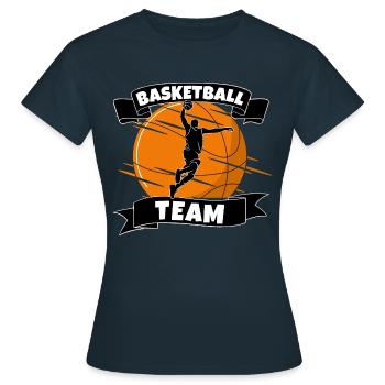 Basketball Team - Women's T-Shirt - navy - Front - AI Model Female 172 dark (172cm)