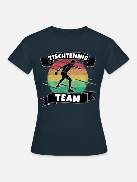 Tischtennis Team - Frauen T-Shirt - Navy