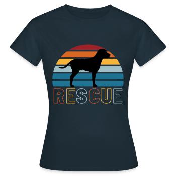 Chien de sauvetage - T-shirt Femme - marine - Devant - AI Model Female 172 dark (172cm)