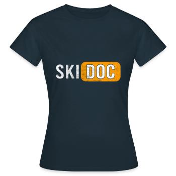 Ski Doc Winter Sports - Women's T-Shirt - navy - Front - AI Model Female 172 dark (172cm)