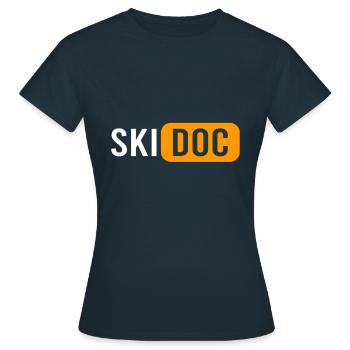 Ski Doc Winter Sports - Women's T-Shirt - navy - Front - AI Model Female 172 dark (172cm)