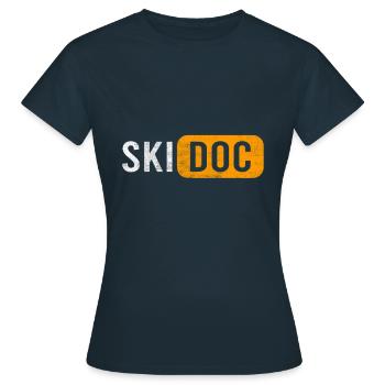 Ski Doc Winter Sports - Women's T-Shirt - navy - Front - AI Model Female 172 dark (172cm)