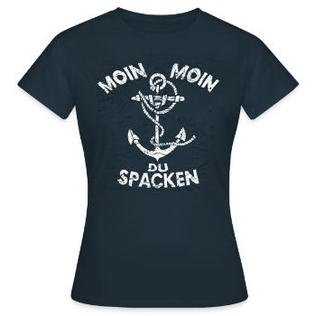Northern Germany Moin Moin Du Spacken - Women's T-Shirt - navy - Front - AI Model Female 172 dark (172cm)