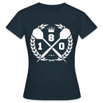 fléchettes fléchette flèche 180 couronne - T-shirt Femme - marine - Devant - AI Model Female 172 dark (172cm)